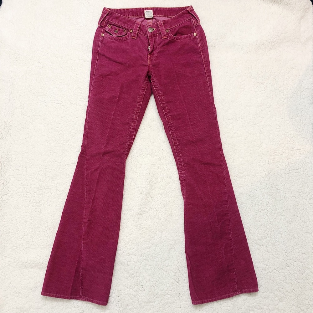 True Religion pink corduroy jeans